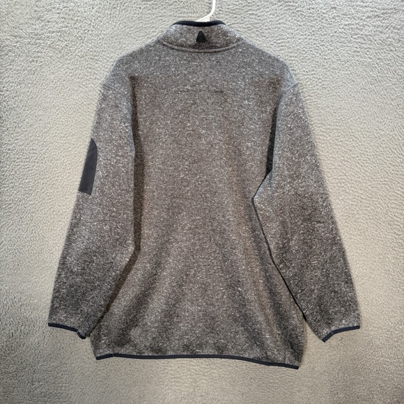 Chicago Blackhawks Sweatshirt Adult 2XL XXL Gray Heather Embroidered 1/4 Zip - Picture 2 of 11